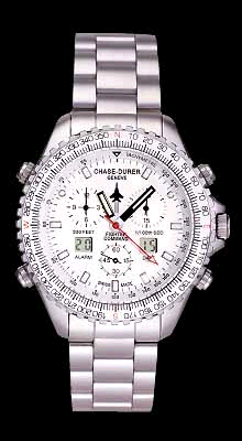 Chase Durer Fighter Command Alarm, White Dial